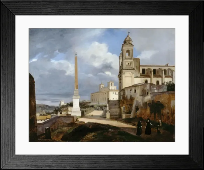 Framed Print : Santa Trinita dei Monti and Villa Medici in Rom. Artist: Granet, Francois Marius (1775-1849) Framed Print : Santa Trinita dei Monti and Villa Medici in Rom. Artist: Granet, Francois Marius (1775-1849)