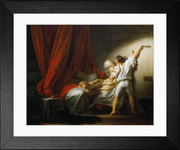 Framed Print : The Bolt (Le Verrou). Artist: Fragonard, Jean Honore (1732-1806) Framed Print : The Bolt (Le Verrou). Artist: Fragonard, Jean Honore (1732-1806)