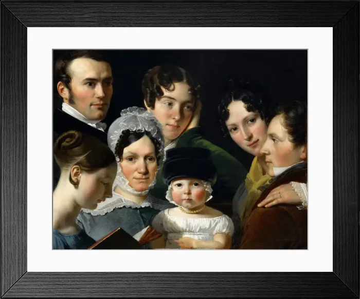 Framed Print : The Dubufe Family. Artist: Dubufe, Claude Marie Paul (1790-1864) Framed Print : The Dubufe Family. Artist: Dubufe, Claude Marie Paul (1790-1864)