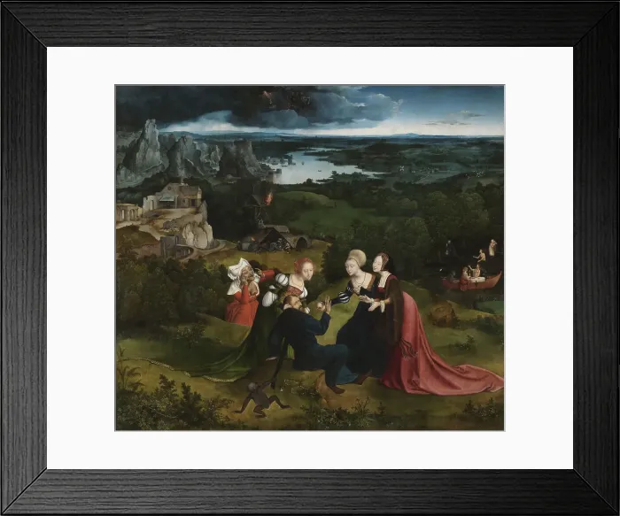 Framed Print : The Temptation of Saint Anthony. Artist: Patinir, Joachim (ca. 1480-1524) Framed Print : The Temptation of Saint Anthony. Artist: Patinir, Joachim (ca. 1480-1524)