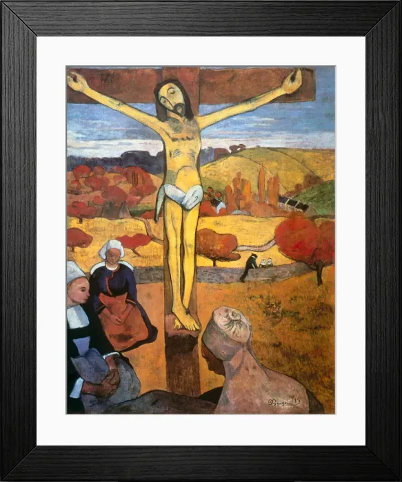 Framed Print : The Yellow Christ. Artist: Gauguin, Paul Eugene Henri (1848-1903) Framed Print : The Yellow Christ. Artist: Gauguin, Paul Eugene Henri (1848-1903)