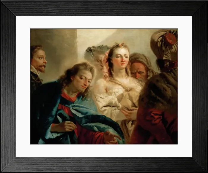 Framed Print : Christ and the Woman Taken in Adultery. Artist: Tiepolo, Giambattista (1696-1770) Framed Print : Christ and the Woman Taken in Adultery. Artist: Tiepolo, Giambattista (1696-1770)