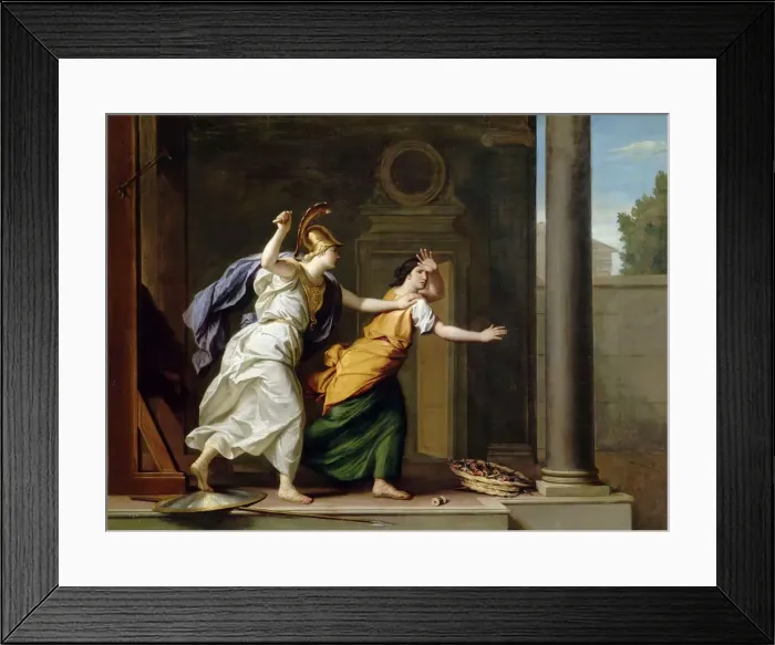 Framed Print : Minerva and Arachne. Artist: Houasse, Rene-Antoine (c. 1645-1710)