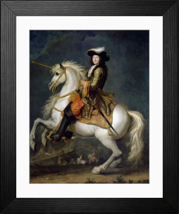 Framed Print : Equestrian portrait of Louis XIV (1638-1715). Artist: Houasse, Rene-Antoine (c. 1645-1710) Framed Print : Equestrian portrait of Louis XIV (1638-1715). Artist: Houasse, Rene-Antoine (c. 1645-1710)