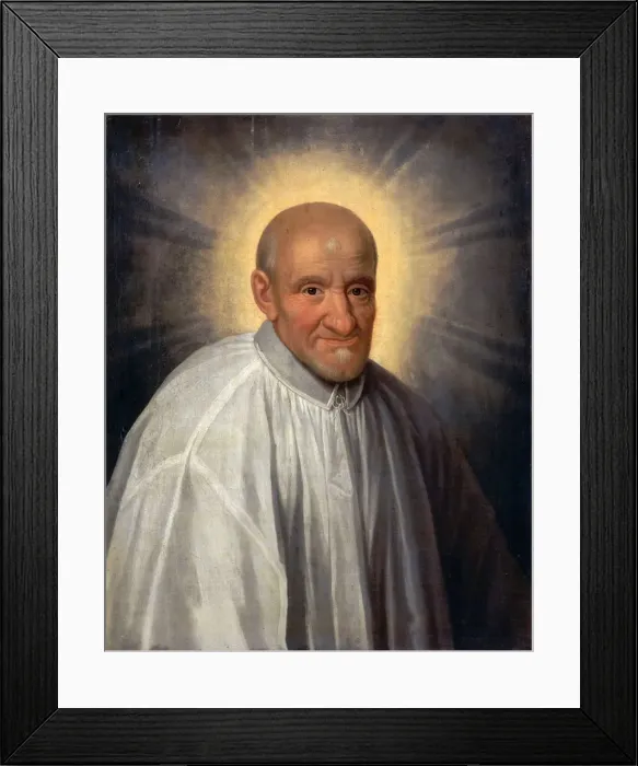 Framed Print : Saint Vincent de Paul (1581-1660). Artist: Francois, Simon (1606-1671) Framed Print : Saint Vincent de Paul (1581-1660). Artist: Francois, Simon (1606-1671)