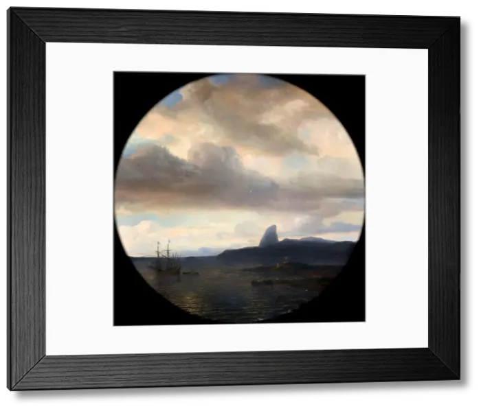 Framed Print : Villegagnon Entering the Bay of Rio de Janeiro on 10 November 1555. Artist: Gudin, Theodore (1802-1880) Framed Print : Villegagnon Entering the Bay of Rio de Janeiro on 10 November 1555. Artist: Gudin, Theodore (1802-1880)