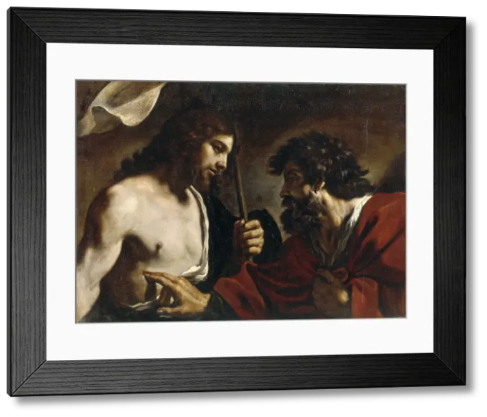 Framed Print : The Incredulity of Saint Thomas. Artist: Guercino (1591-1666) Framed Print : The Incredulity of Saint Thomas. Artist: Guercino (1591-1666)