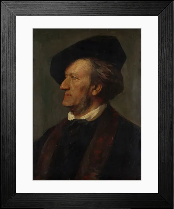 Framed Print : Portrait of the composer Richard Wagner (1813-1883). Artist: Lenbach, Franz, von (1836-1904) Framed Print : Portrait of the composer Richard Wagner (1813-1883). Artist: Lenbach, Franz, von (1836-1904)
