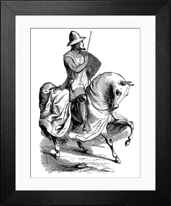 Framed Print : Knight in War Harness. Artist: Anonymous Framed Print : Knight in War Harness. Artist: Anonymous
