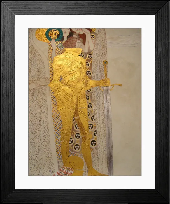 Framed Print : The Beethoven Frieze, Detail: Knight in Shining Armor. Artist: Klimt, Gustav (1862-1918) Framed Print : The Beethoven Frieze, Detail: Knight in Shining Armor. Artist: Klimt, Gustav (1862-1918)