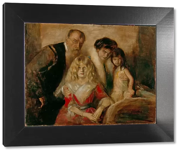 The Artist with his Wife and Children. Artist: Lenbach, Franz, von (1836-1904)