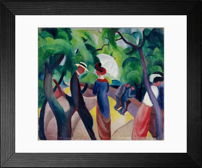 Framed Print : Promenade. Artist: Macke, August (1887-1914) Framed Print : Promenade. Artist: Macke, August (1887-1914)