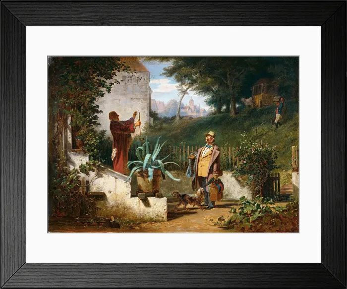 Framed Print : Childhood Friends. Artist: Spitzweg, Carl (1808-1885) Framed Print : Childhood Friends. Artist: Spitzweg, Carl (1808-1885)