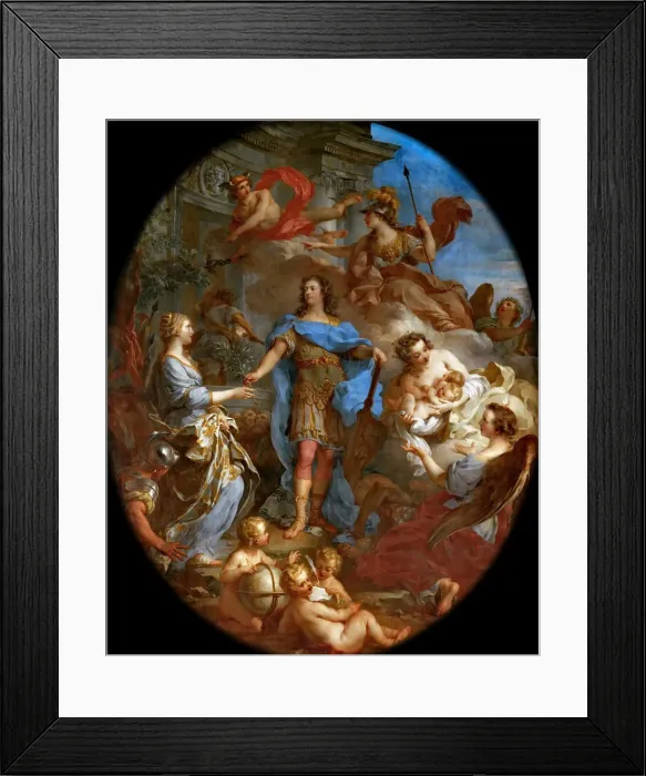 Framed Print : Louis XV Bringing Peace to Europe. Artist: Le Moyne, Francois (1688-1737) Framed Print : Louis XV Bringing Peace to Europe. Artist: Le Moyne, Francois (1688-1737)