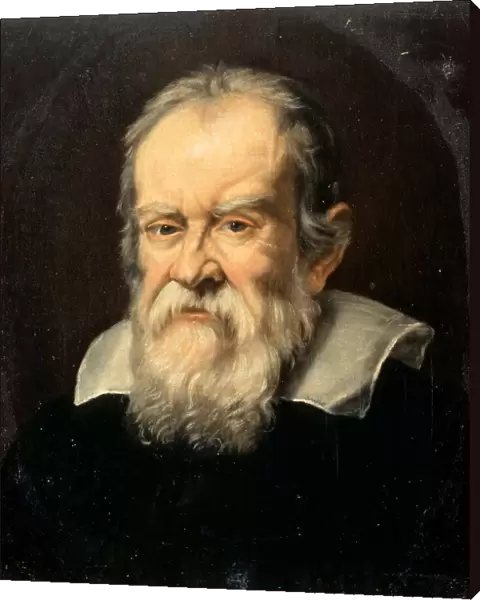 Portrait of Galileo Galilei. Artist: Boschi, Francesco (1619-1675)