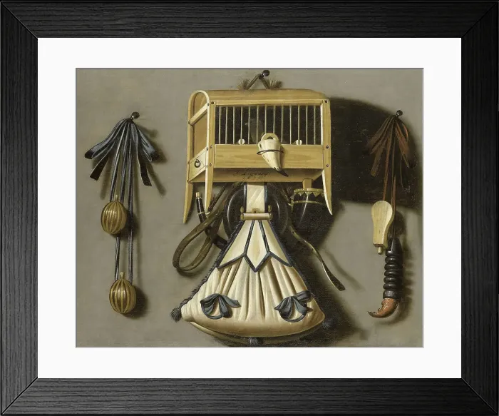 Framed Print : Still-Life with Hunting Equipment. Artist: Leemans, Johannes (1633-1688) Framed Print : Still-Life with Hunting Equipment. Artist: Leemans, Johannes (1633-1688)