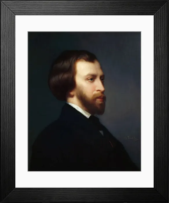 Framed Print : Portrait of Alfred de Musset (1810-1857). Artist: Landelle, Charles (1821-1908) Framed Print : Portrait of Alfred de Musset (1810-1857). Artist: Landelle, Charles (1821-1908)