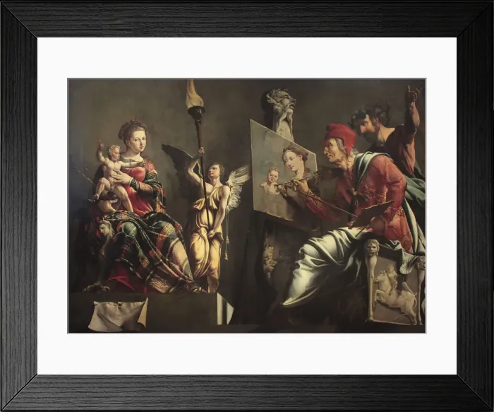 Framed Print : Saint Luke Painting the Virgin. Artist: Heemskerck, Maarten Jacobsz, van (1498-1574) Framed Print : Saint Luke Painting the Virgin. Artist: Heemskerck, Maarten Jacobsz, van (1498-1574)