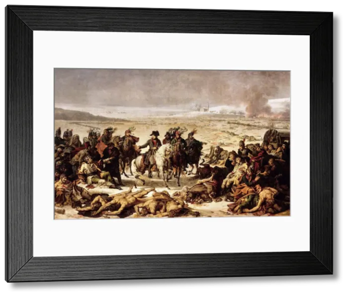 Framed Print : Napoleon on the Battlefield of Eylau, 9 February 1807. Artist: Meynier, Charles (1768-1832) Framed Print : Napoleon on the Battlefield of Eylau, 9 February 1807. Artist: Meynier, Charles (1768-1832)