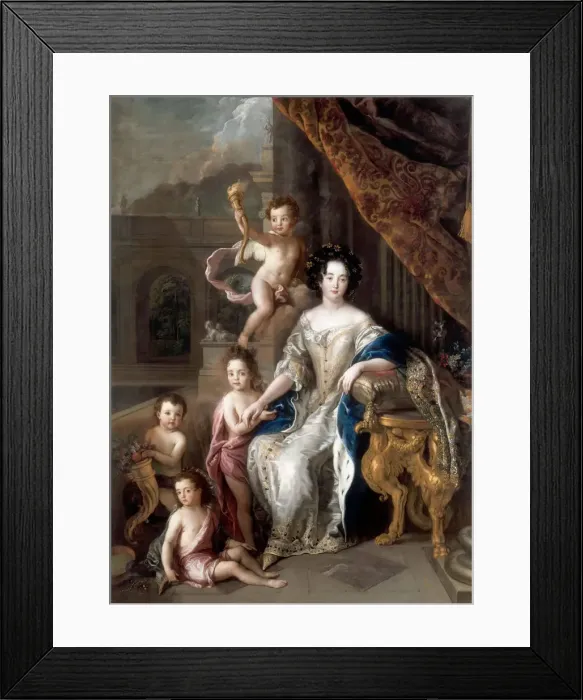 Framed Print : Marquise de Montespan (1640-1707) and her children. Artist: La Fosse, Charles, de (1636-1716) Framed Print : Marquise de Montespan (1640-1707) and her children. Artist: La Fosse, Charles, de (1636-1716)