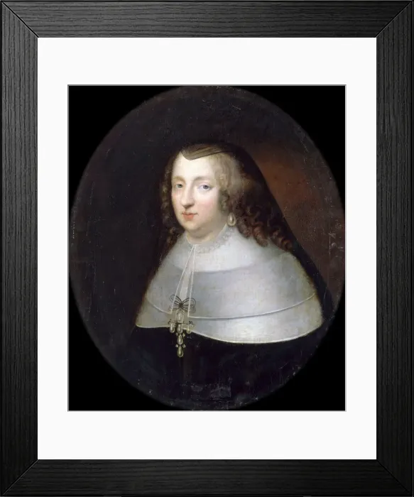 Framed Print : Portrait of Anne of Austria (1601-1666). Artist: Beaubrun, Henri (1603-1677) Framed Print : Portrait of Anne of Austria (1601-1666). Artist: Beaubrun, Henri (1603-1677)