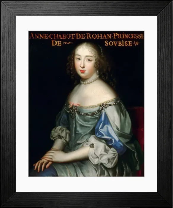 Framed Print : Anne de Rohan-Chabot, Princess de Soubise. Artist: Beaubrun, Henri (1603-1677) Framed Print : Anne de Rohan-Chabot, Princess de Soubise. Artist: Beaubrun, Henri (1603-1677)