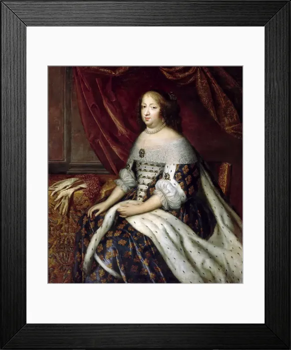 Framed Print : Portrait of Anne of Austria (1601-1666). Artist: Beaubrun, Henri (1603-1677) Framed Print : Portrait of Anne of Austria (1601-1666). Artist: Beaubrun, Henri (1603-1677)