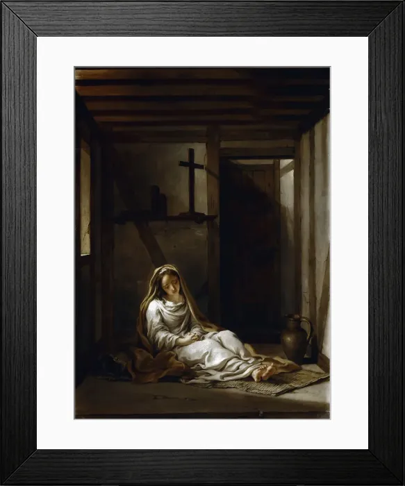 Framed Print : Saint Thais in her cell. Artist: Coypel, Antoine (1661-1722) Framed Print : Saint Thais in her cell. Artist: Coypel, Antoine (1661-1722)