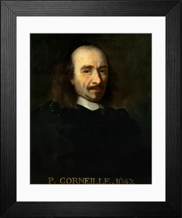 Framed Print : Portrait of Pierre Corneille (1606-1684). Artist: Le Brun, Charles (1619-1690) Framed Print : Portrait of Pierre Corneille (1606-1684). Artist: Le Brun, Charles (1619-1690)