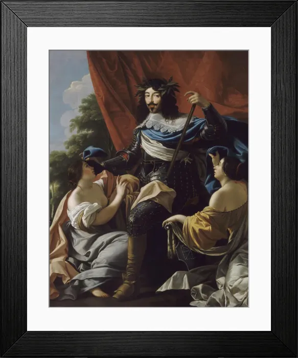 Framed Print : Portrait of Louis XIII of France (1601-1643). Artist: Vouet, Simon, (School) Framed Print : Portrait of Louis XIII of France (1601-1643). Artist: Vouet, Simon, (School)
