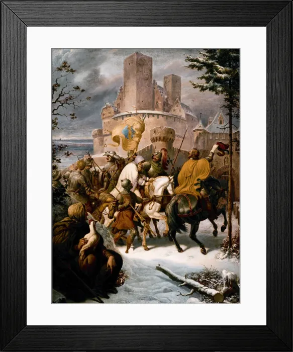 Framed Print : Windeck Castle. Artist: Gotzenberger, Jakob (1802-1866) Framed Print : Windeck Castle. Artist: Gotzenberger, Jakob (1802-1866)