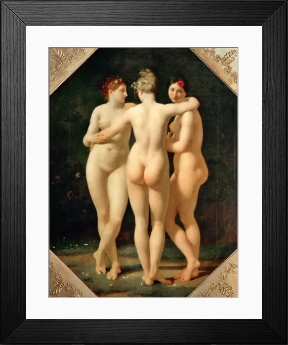 Framed Print : The Three Graces. Artist: Regnault, Jean-Baptiste (1754-1829) Framed Print : The Three Graces. Artist: Regnault, Jean-Baptiste (1754-1829)