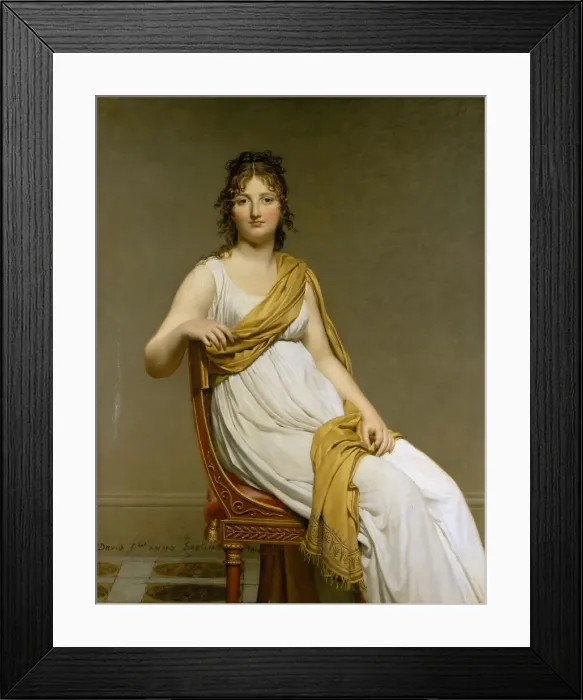 Framed Print : Portrait of Madame Raymond de Verninac, nee Henriette Delacroix. Artist: David, Jacques Louis (1748-1825) Framed Print : Portrait of Madame Raymond de Verninac, nee Henriette Delacroix. Artist: David, Jacques Louis (1748-1825)