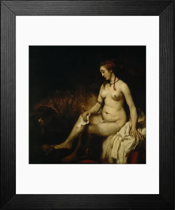 Framed Print : Bathsheba at Her Bath (Bathsheba with King Davids Letter). Artist: Rembrandt van Rhijn (1606-1669) Framed Print : Bathsheba at Her Bath (Bathsheba with King Davids Letter). Artist: Rembrandt van Rhijn (1606-1669)