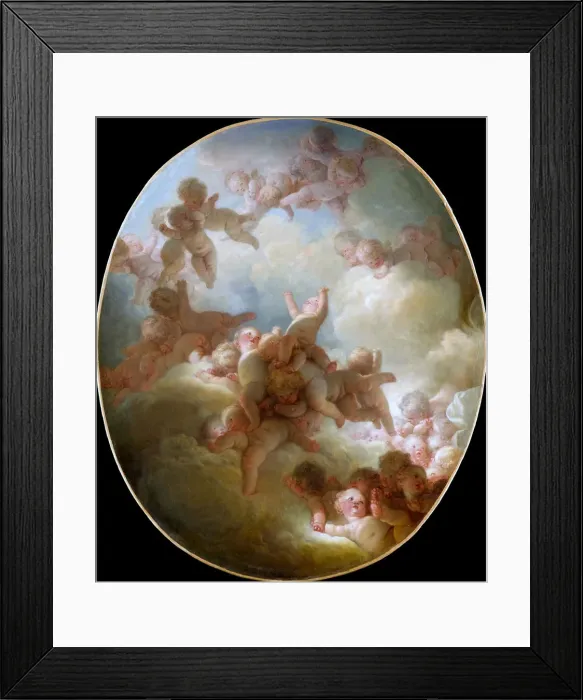 Framed Print : The Swarm of Cupids. Artist: Fragonard, Jean Honore (1732-1806) Framed Print : The Swarm of Cupids. Artist: Fragonard, Jean Honore (1732-1806)