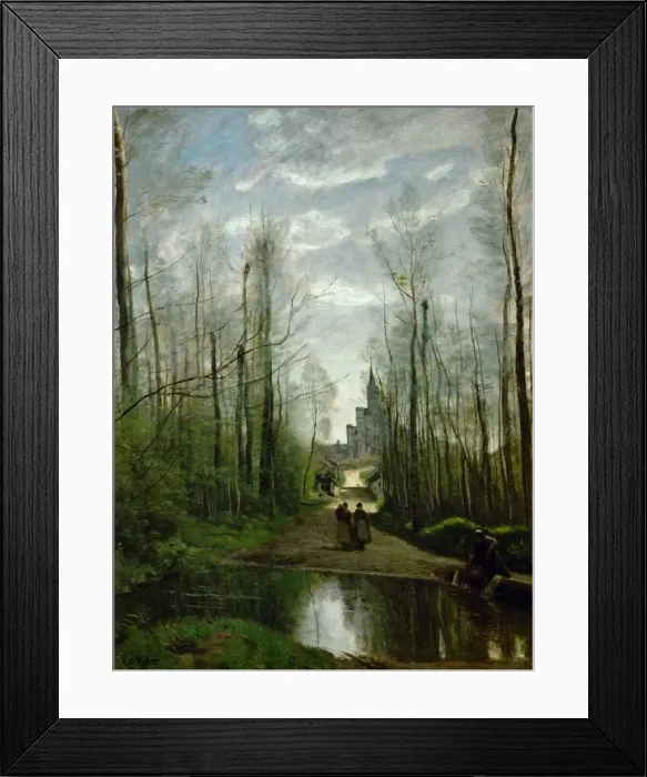 Framed Print : The Church of Marissel, near Beauvais. Artist: Corot, Jean-Baptiste Camille (1796-1875) Framed Print : The Church of Marissel, near Beauvais. Artist: Corot, Jean-Baptiste Camille (1796-1875)