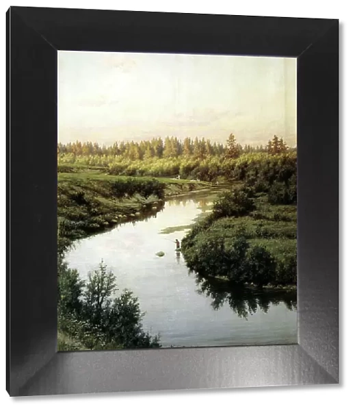 River landscape. Artist: Briullov, Pavel Alexandrovich (1840-1914)