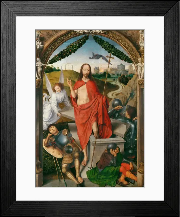 Framed Print : Triptych of The Resurrection (Central panel). Artist: Memling, Hans (1433 / 40-1494) Framed Print : Triptych of The Resurrection (Central panel). Artist: Memling, Hans (1433 / 40-1494)