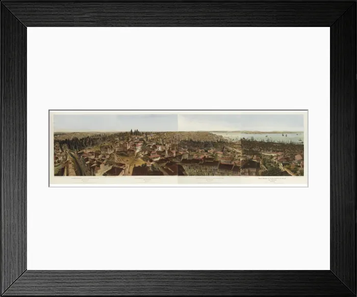 Framed Print : Panorama of Constantinople. Artist: Barker, Henry Aston (1774-1856)