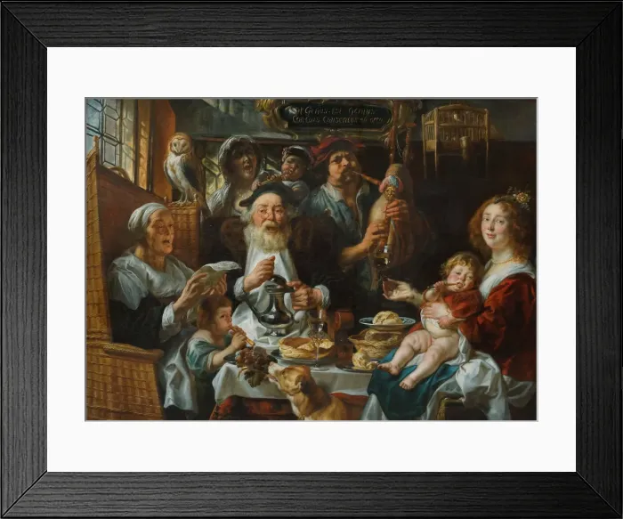Framed Print : As the Old Sing, So the Young Pipe. Artist: Jordaens, Jacob (1593-1678) Framed Print : As the Old Sing, So the Young Pipe. Artist: Jordaens, Jacob (1593-1678)