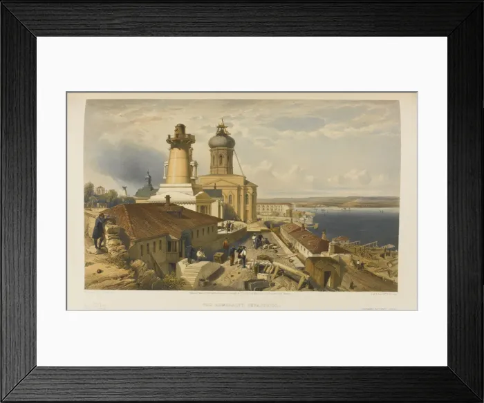Framed Print : The Admiralty, Sevastopol. Artist: Simpson, William (1832-1898) Framed Print : The Admiralty, Sevastopol. Artist: Simpson, William (1832-1898)