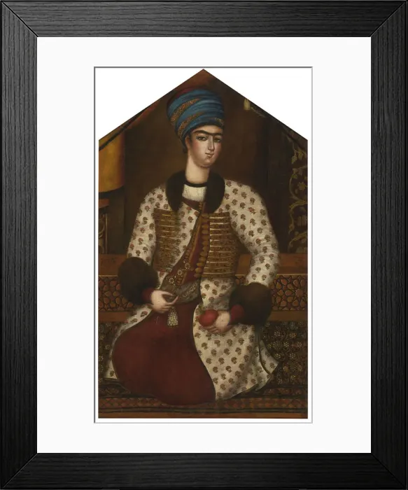 Framed Print : Portrait of Rustam Khan Zand. Artist: Sadiq, Muhammad (c. 1750-1800) Framed Print : Portrait of Rustam Khan Zand. Artist: Sadiq, Muhammad (c. 1750-1800)