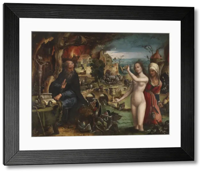 Framed Print : The Temptation of Saint Anthony. Artist: Coecke van Aelst, Pieter, the Elder (1502-1550) Framed Print : The Temptation of Saint Anthony. Artist: Coecke van Aelst, Pieter, the Elder (1502-1550)