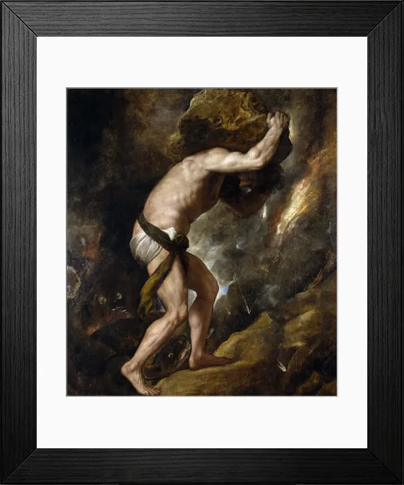 Framed Print : Sisyphus. Artist: Titian (1488-1576) Framed Print : Sisyphus. Artist: Titian (1488-1576)