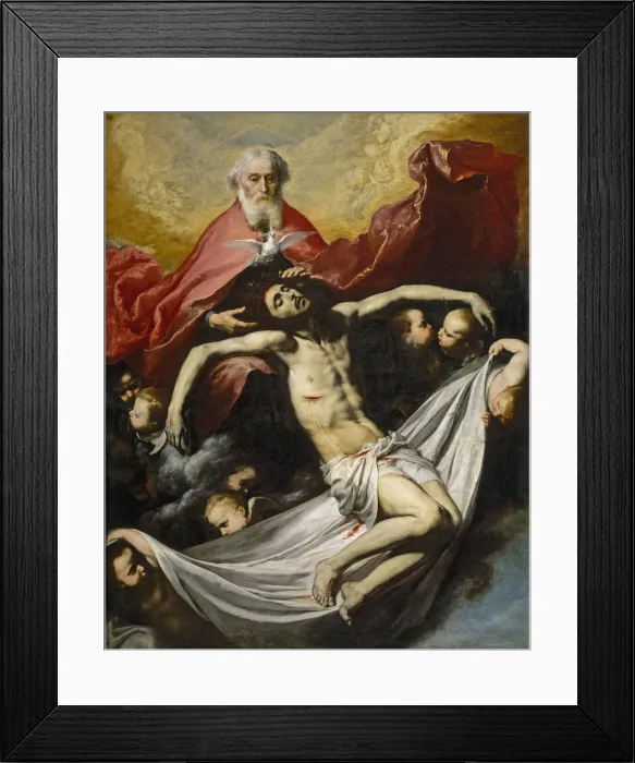 Framed Print : The Holy Trinity. Artist: Ribera, Jose, de (1591-1652) Framed Print : The Holy Trinity. Artist: Ribera, Jose, de (1591-1652)