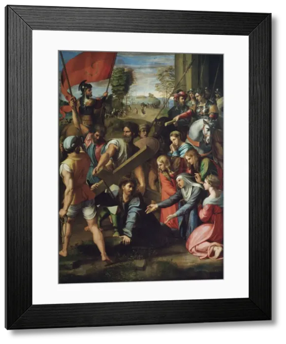 Framed Print : Christ Carrying the Cross. Artist: Raphael (1483-1520) Framed Print : Christ Carrying the Cross. Artist: Raphael (1483-1520)