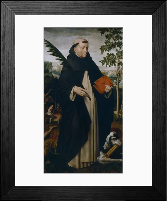 Framed Print : Saint Dominic. Artist: Benson, Ambrosius (1495-1550) Framed Print : Saint Dominic. Artist: Benson, Ambrosius (1495-1550)