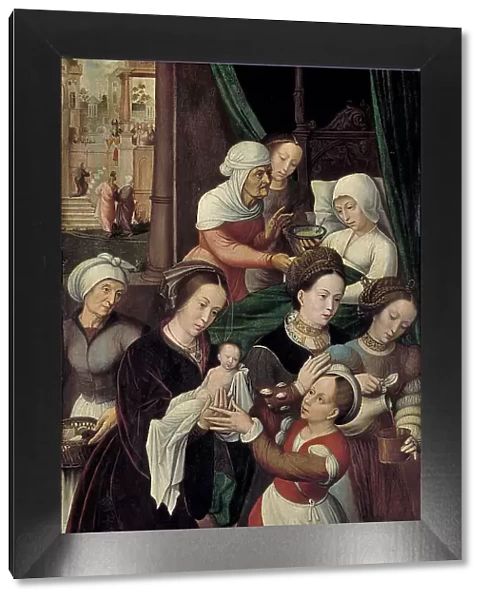 The Nativity of the Virgin Mary. Artist: Benson, Ambrosius (1495-1550)