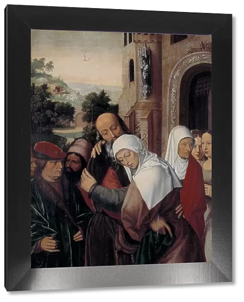Meeting of Saints Joachim and Anne at the Golden Gate. Artist: Benson, Ambrosius (1495-1550)