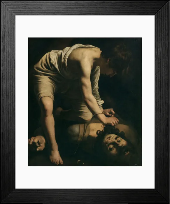 Framed Print : David with the Head of Goliath. Artist: Caravaggio, Michelangelo (1571-1610) Framed Print : David with the Head of Goliath. Artist: Caravaggio, Michelangelo (1571-1610)